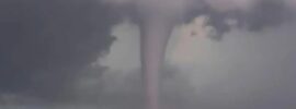 Large waterspout seen off Florida coast to amazement of spectators